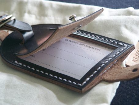 Keizo Luggage Tag / Tanda Pengenal Bagasi Kulit Vegtan. - Image 6