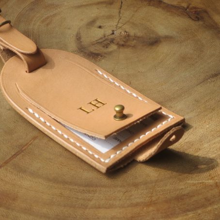 Keizo Luggage Tag / Tanda Pengenal Bagasi Kulit Vegtan. - Image 9