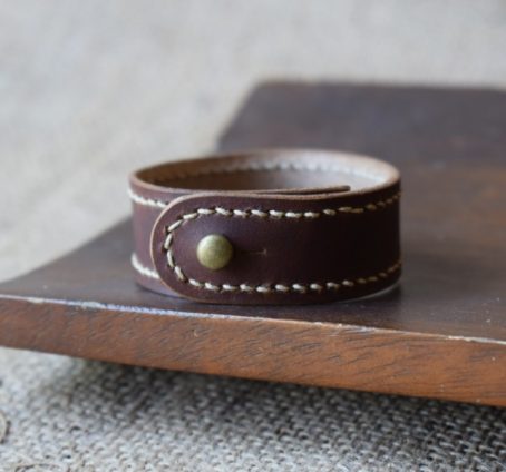 Gelang Kulit Simple II Jahit Tangan Handmade. - Image 7