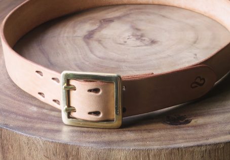 Keizo Leather Belt Tipe IV -  Double Prong
