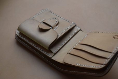 KEIZO - Leather Bifold V - Coin Wallet - Dompet Kulit Vegtan