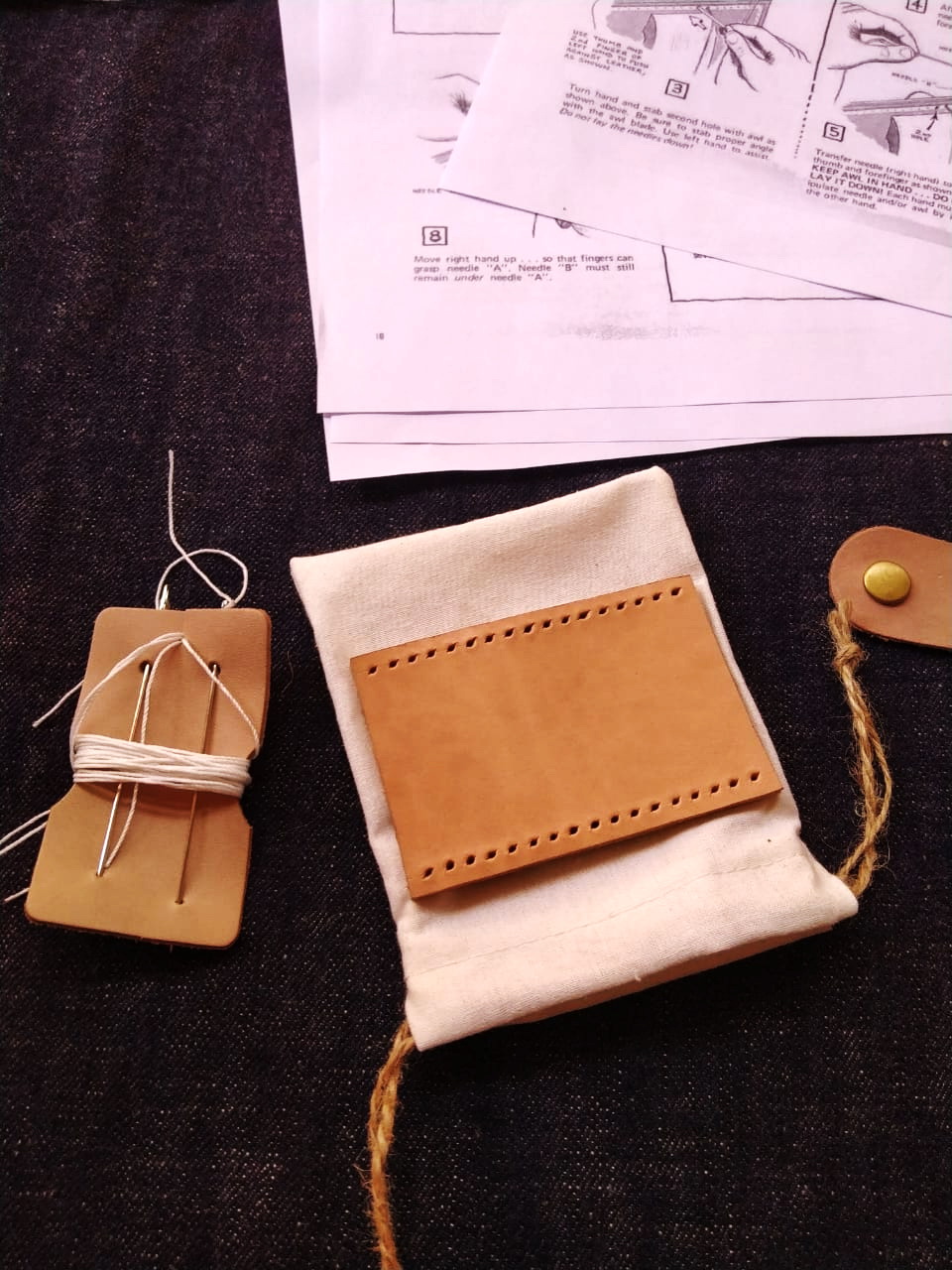 Patch Leather Denim Polos Jeans Kulit Vegtan - Image 3