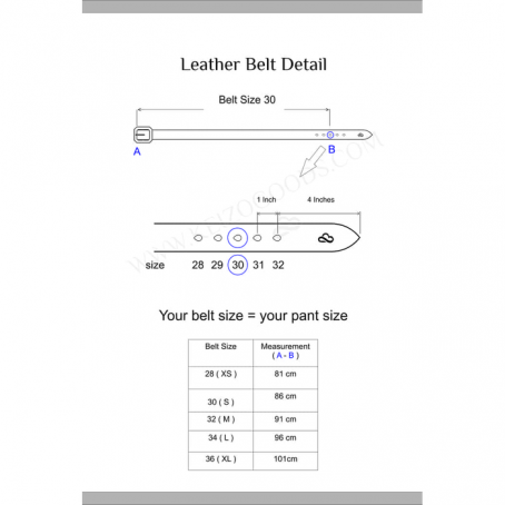 Keizo Size Chart Belt