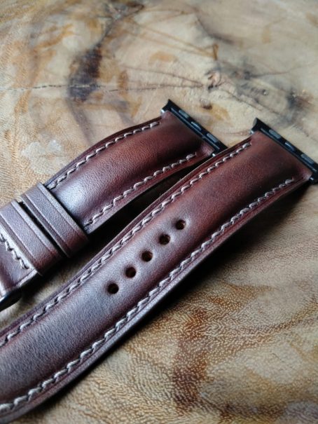 Keizo - Apple Watch Straps - Tali Jam Kulit Coklat Tua - Seri 3 - Image 4