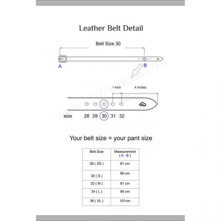 KEIZO Womens Leather Belt Type VI - 03 Sabuk Ikat Pinggang Wanita Kulit Vegtan - Image 5