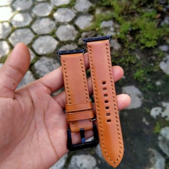 Keizo Apple Leather Watch Straps Tali Jam Kulit Apple Watch Seri 4 Tan