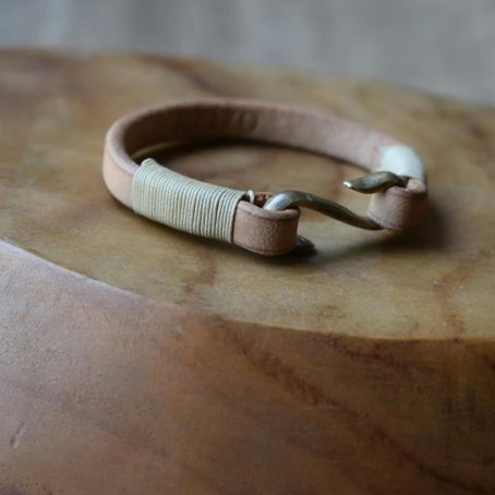 Keizo Leather Bracelets Gelang Kulit S Brass Hook I Vegtan - Image 2