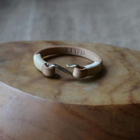 Keizo Leather Bracelets Gelang Kulit S Brass Hook I Vegtan