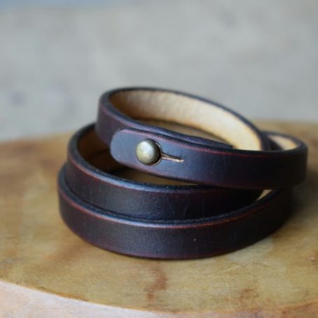 Keizo Leather Bracelets VII Triple Loop Gelang Kulit Asli  Tiga Lilit - Image 2