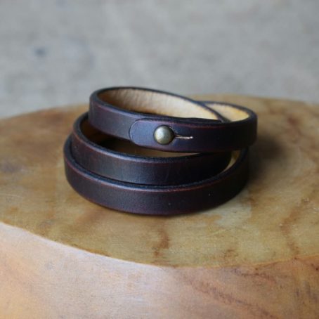 Keizo Leather Bracelets VII Triple Loop Gelang Kulit Asli  Tiga Lilit - Image 3