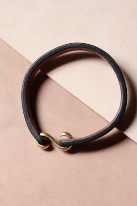 Keizo Leather Bracelets S Brass Hook II - Image 3