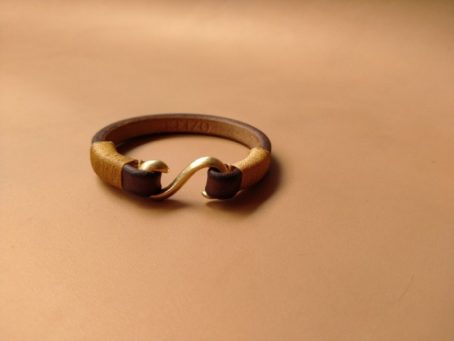 Keizo Leather Bracelets Gelang Kulit S Brass Hook I Vegtan - Image 3