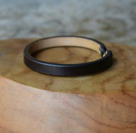 Keizo Leather Bracelets S Brass Hook II - Image 2