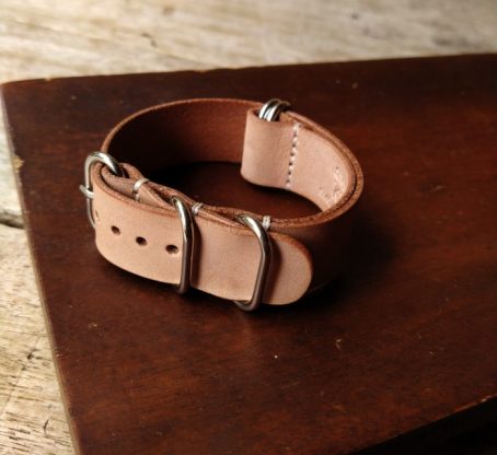 Keizo Nato Zulu Leather Watch Strap Tali Jam Kulit Vegtan