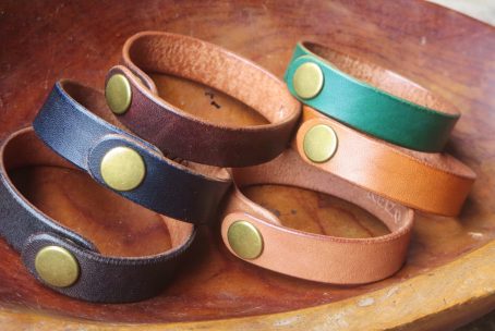 Keizo Leather Bracelets Gelang Type XI Snap Button