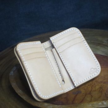 Keizo Middle Leather Wallet II Dompet Kulit Vegtan Vertikal
