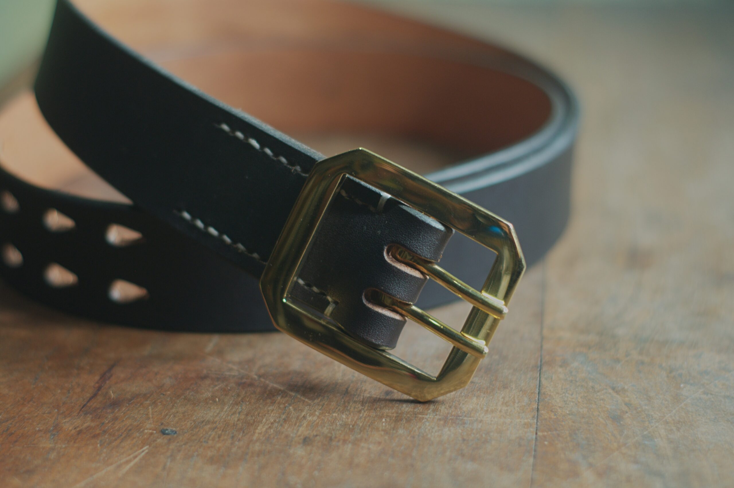 Keizo Leather Belt Tipe IV - Double Prong - Image 15